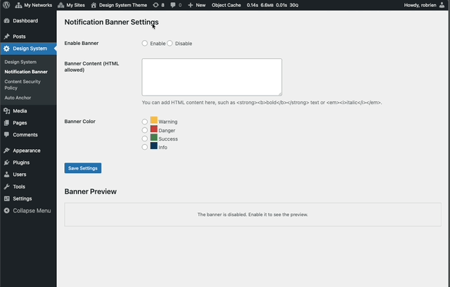 Show Notification Banner