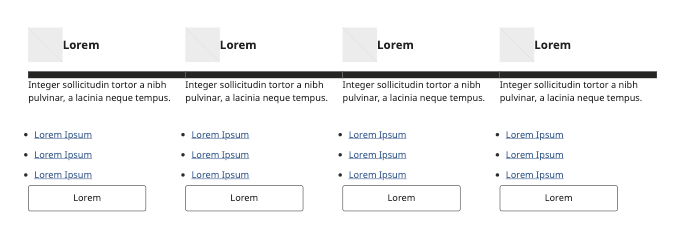 Card with Hyperlink List Pattern