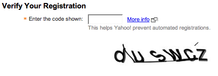 Example of CAPTCHA