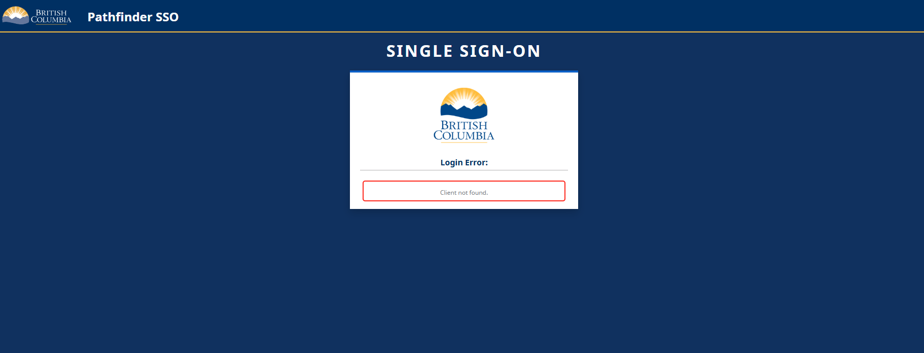 client not found